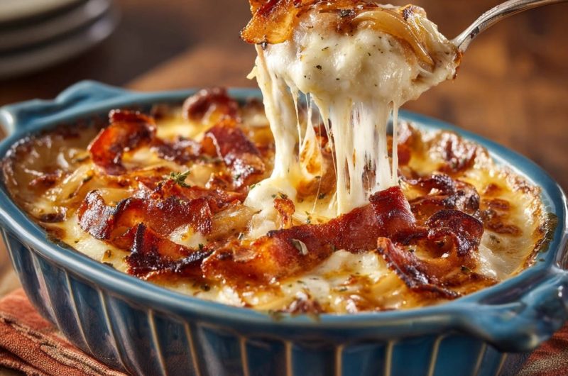 Zwiebel-Bacon-Gratin