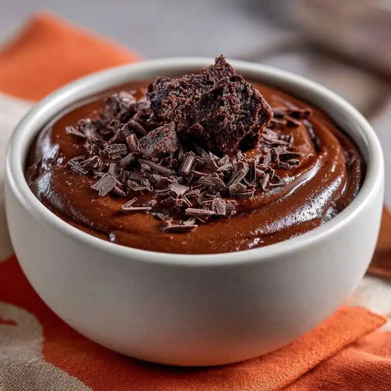 Cremige Schokoladenmousse mit knusprigen Krümeln