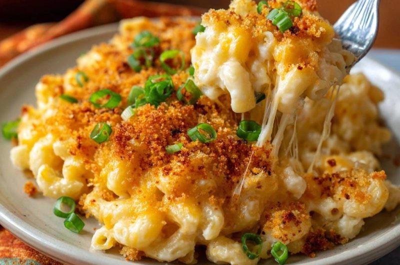 Cremiges Käsemakaroni mit knuspriger Kruste