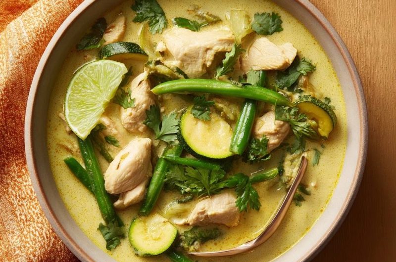Cremiges Thai-Hühner-Curry mit Zucchini & Bohnen