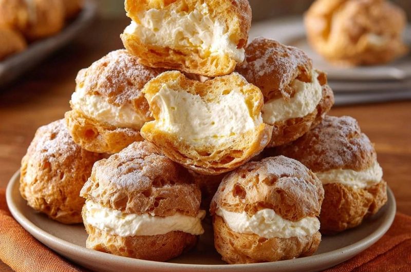 Gefüllte Windbeutel mit Vanillecreme