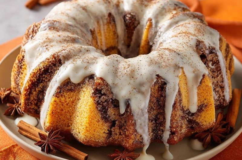 Kürbis-Zimt-Swirl-Gugelhupf (Nie wieder klebender Kuchen!)