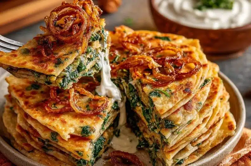 Knusprige Spinat-Gözleme