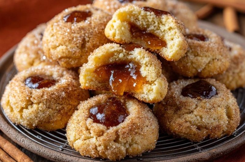 Knusprige Zimt-Marmeladen-Thumbprints