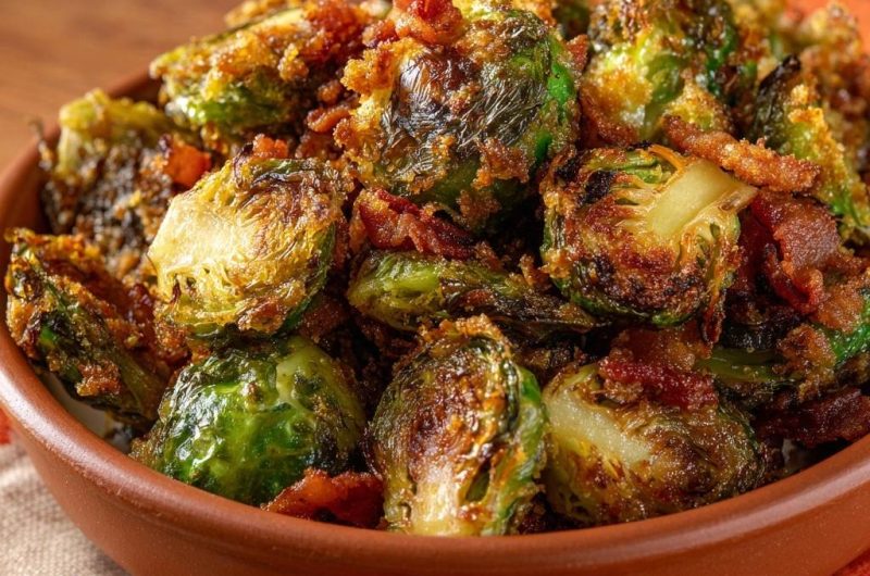 Knuspriger Rosenkohl mit Speckkruste