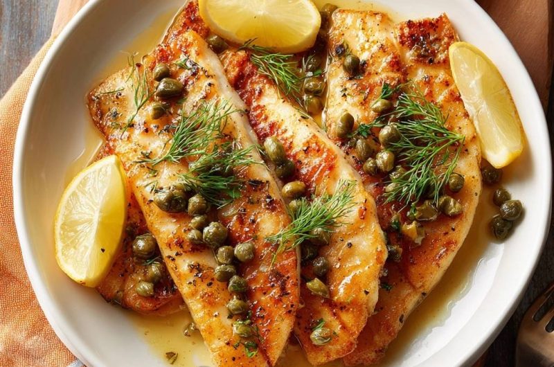 Knuspriger Zitronen-Kapern-Fisch