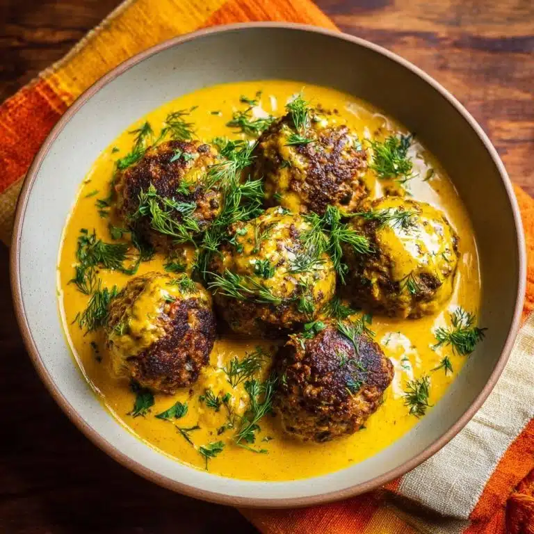 Kofta in cremiger Kurkuma-Dill-Sauce: Nie wieder zerfallen!