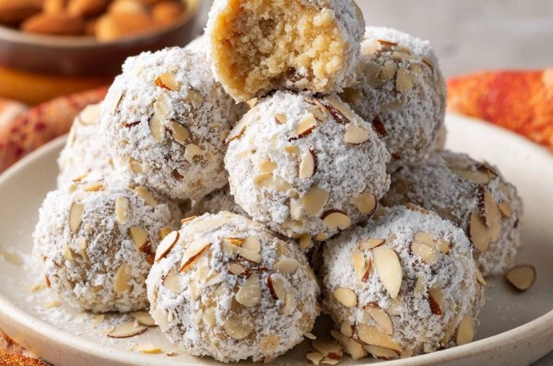 Mandel-Schneebällchen (Nie wieder bröselige Kugeln!)