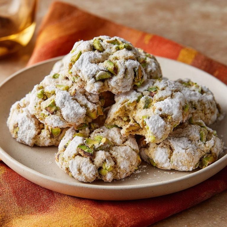 Pistazien-Schneekekse (Nie wieder bröselnde Kekse!)