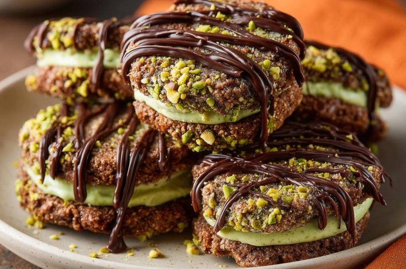 Pistazien-Schokoladen-Sandwiches (Keine auslaufende Pistaziencreme mehr!)