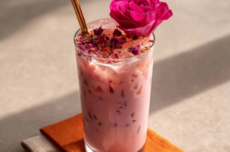 Rosen-Milchshake (Nie wieder wässriger Shake!)