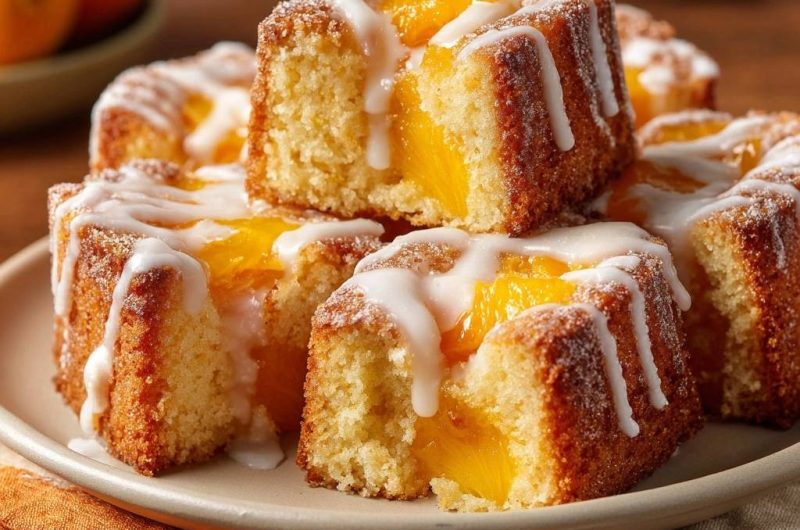 Saftige Mini-Pfirsichkuchen (Nie wieder gesunkene Früchte!)