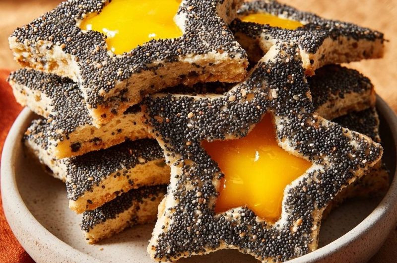 Sesam-Zitronen-Sternplätzchen (Nie wieder auslaufende Füllung!)