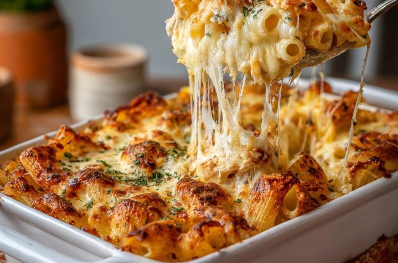 Hähnchen-Rigatoni-Auflauf