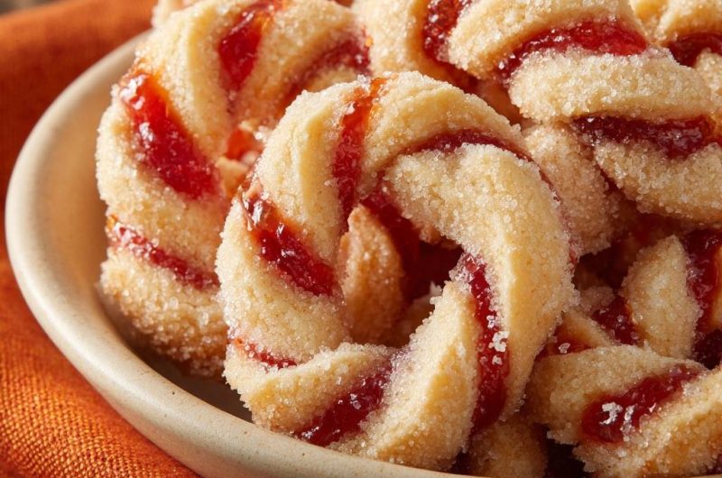Himbeer-Spiralplätzchen