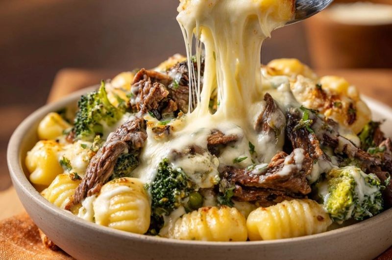 Gnocchi mit Rindfleisch und Brokkoli