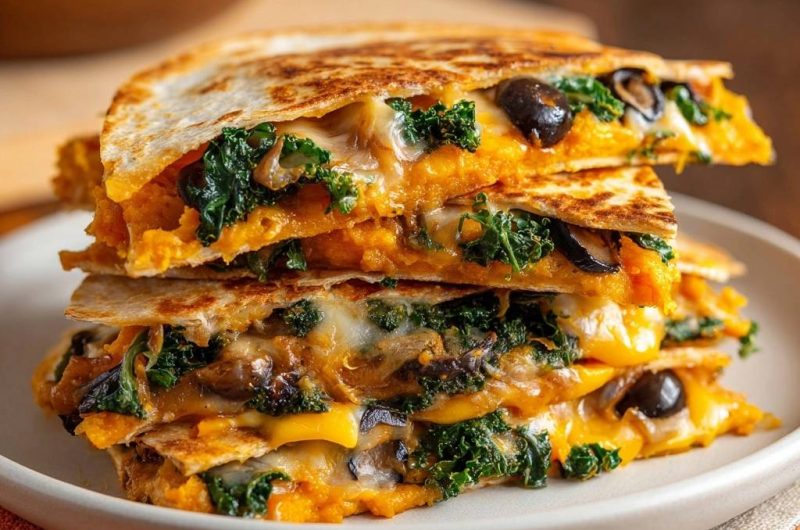 Kürbis-Grünkohl-Quesadillas