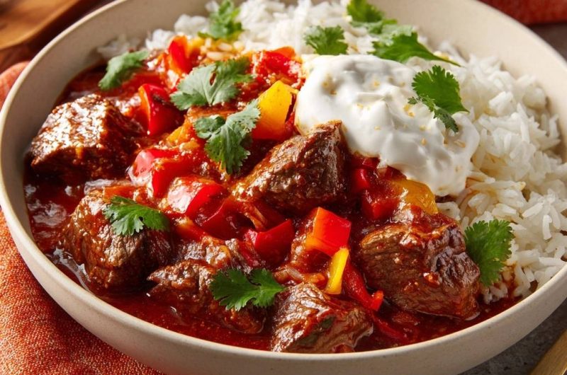 Paprika-Rindfleisch-Gulasch