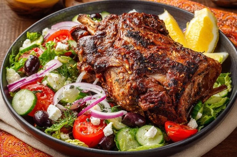 Lamm auf Salat