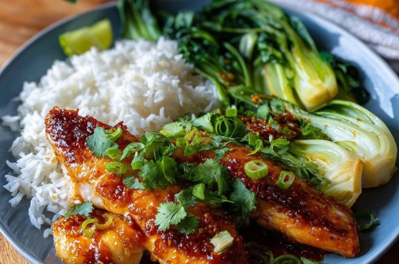 Glasierter Teriyaki-Lachs