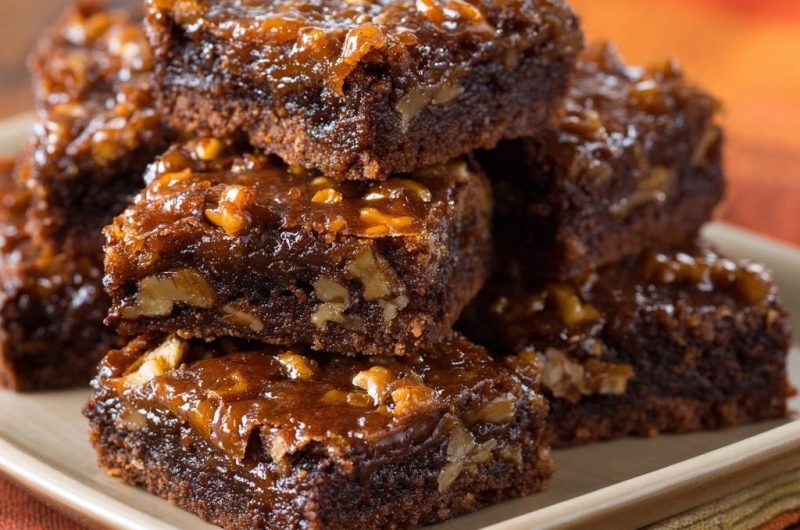 Walnuss-Karamell-Brownies