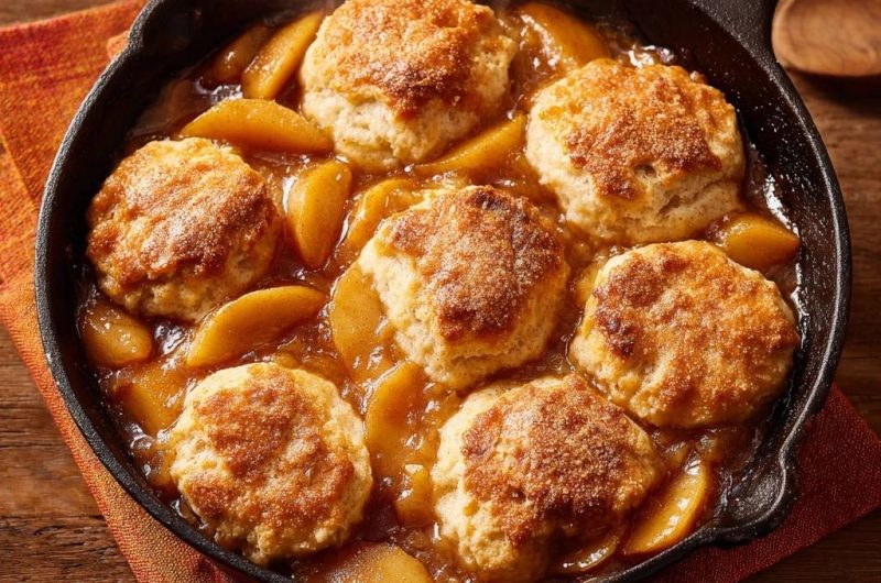 Apfel-Cobbler aus der Gusseisenpfanne