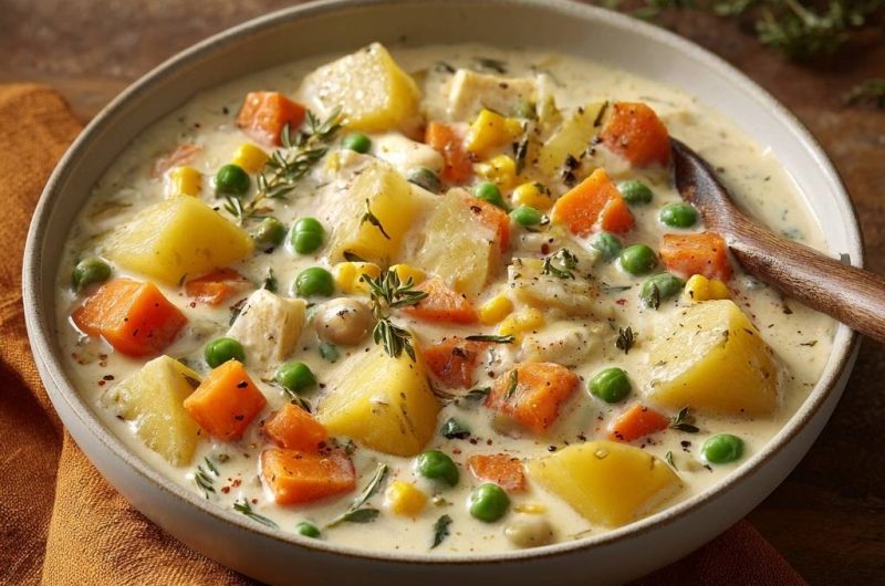 Cremige Hühner-Gemüsesuppe (Nie wieder geronnene Sahne!)