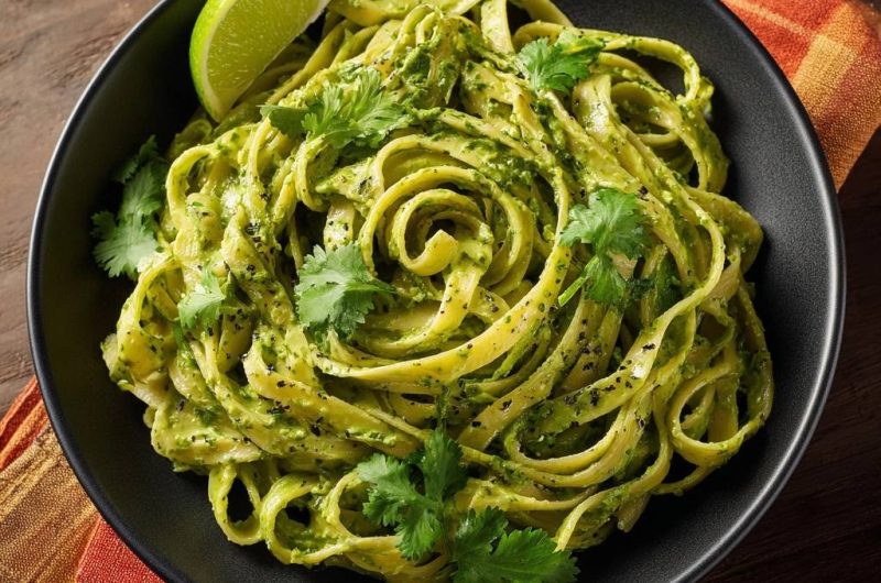 Cremige Koriander-Limetten-Pasta