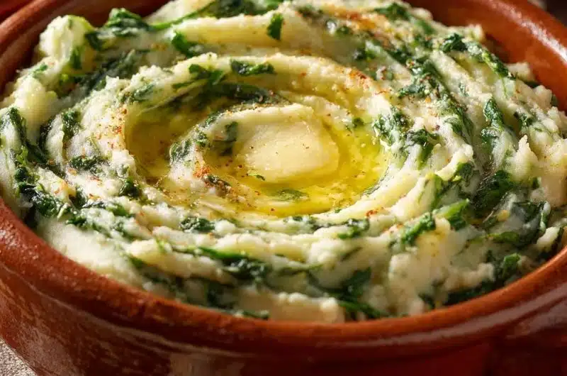 Cremiges Spinat-Kartoffelpüree (Nie wieder klumpiges Püree!)