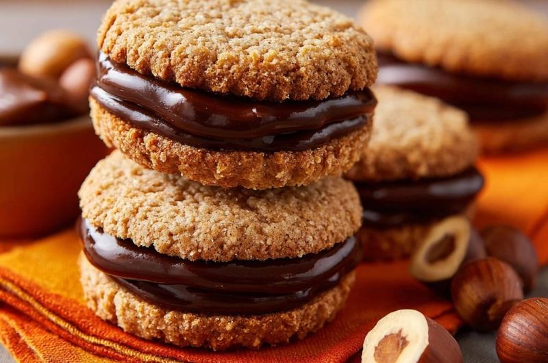 Knusprige Haselnuss-Schokoladen-Sandwiches