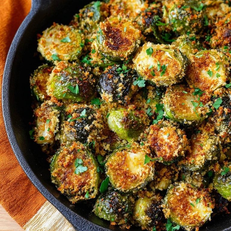 Knuspriger Pfannen-Rosenkohl mit Parmesan – Rezept