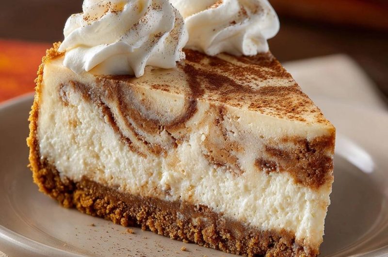 Marmorierter Kürbis-Zimt-Cheesecake (Nie wieder Risse im Cheesecake!)