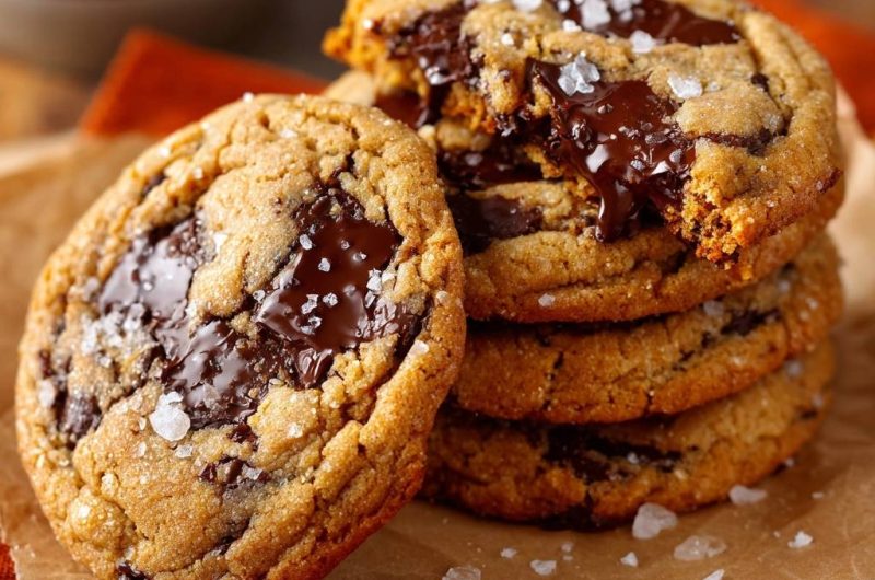 Meersalz-Schoko-Chip-Cookies (Nie wieder flache Kekse!)