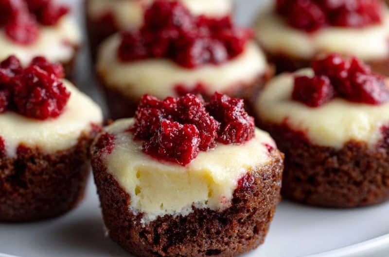 Mini Himbeer-Schoko-Cheesecake (Nie wieder Risse im Cheesecake!)