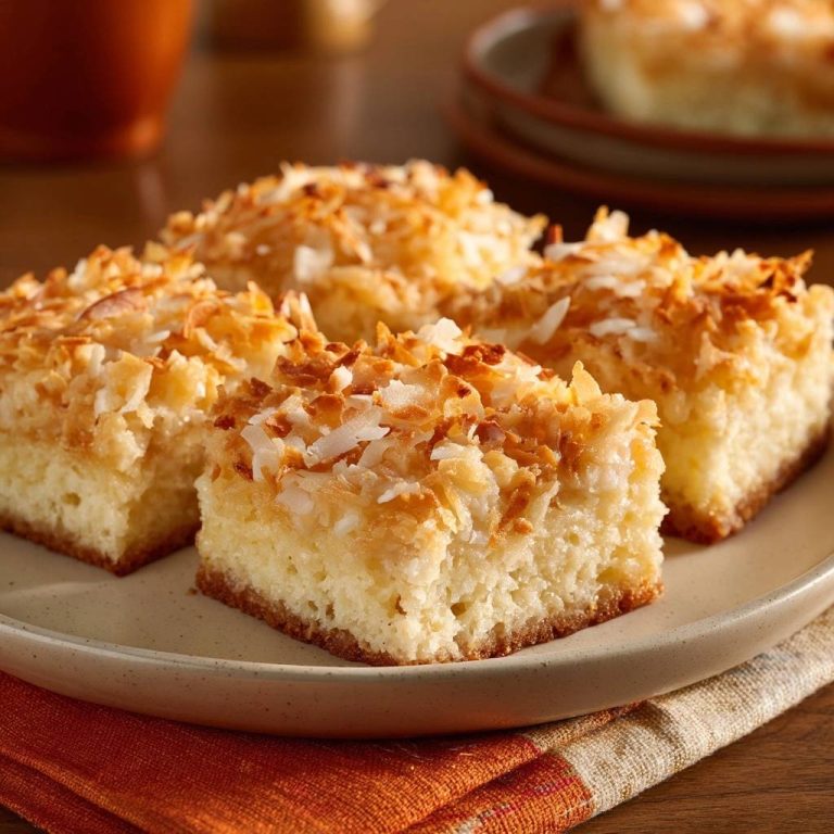 Saftige Kokos-Kuchenstücke: Knuspriges Rezept