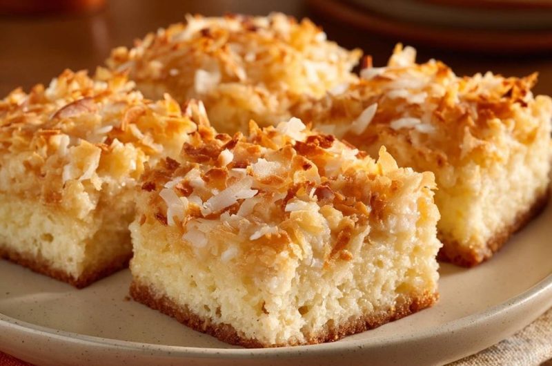 Saftige Kokos-Kuchenstücke