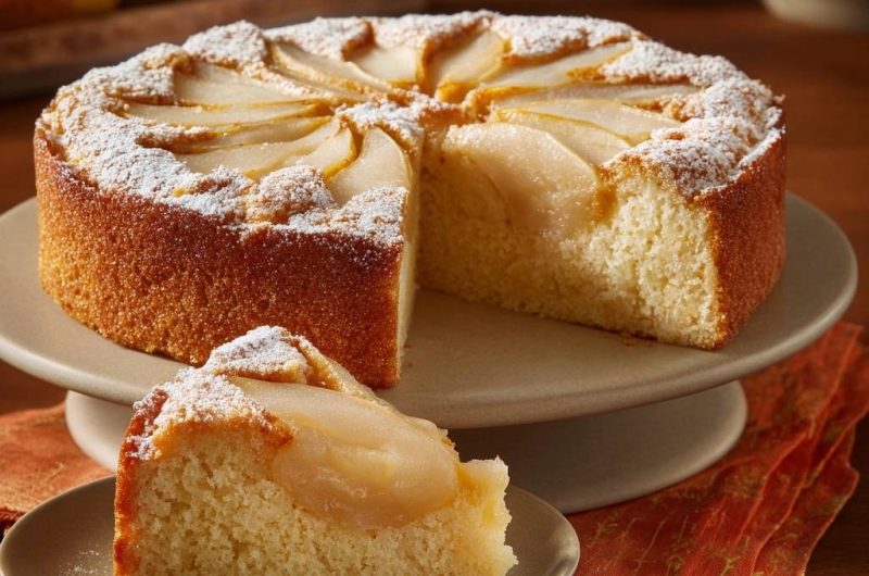 Saftiger Birnenkuchen (Nie wieder matschiger Boden!)