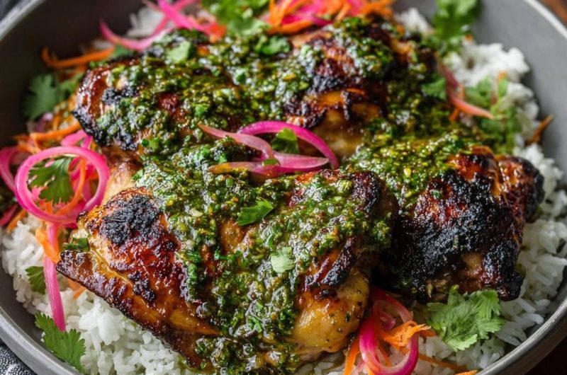 Saftiges Hähnchen Chimichurri-Bowl