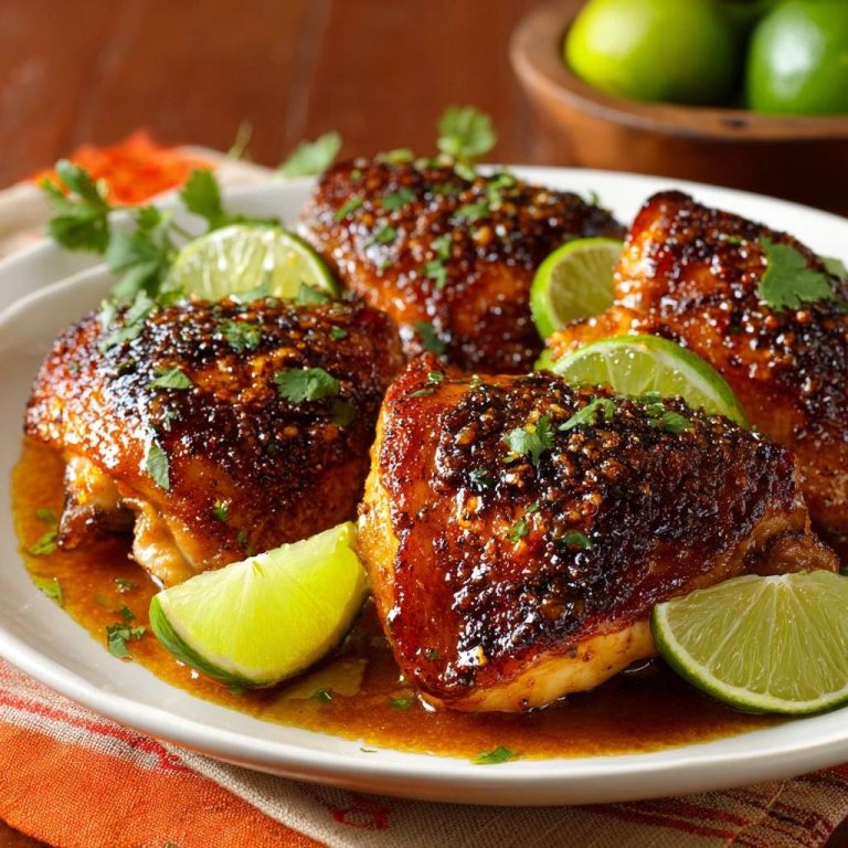 Sticky Limetten-Hähnchenschenkel – Saftig & Knusprig