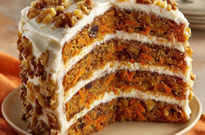 Vierfacher Karottenkuchen mit Walnüssen