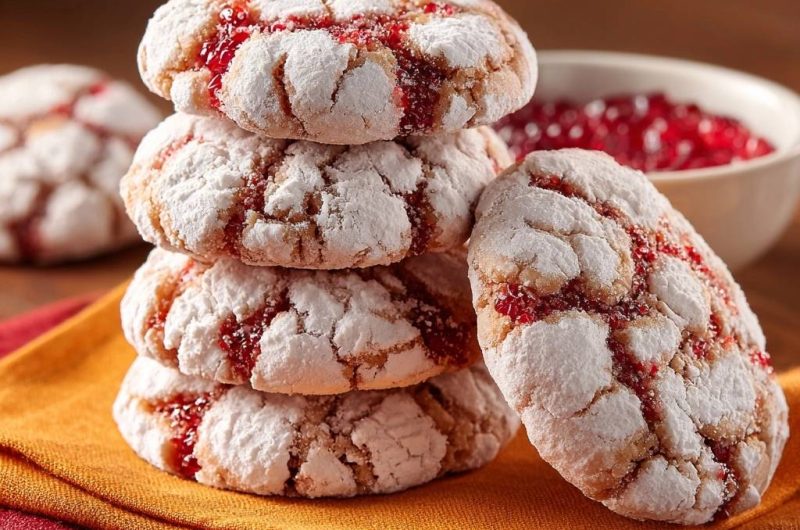 Himbeer-Crinkle-Cookies