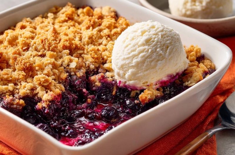Blaubeer-Crumble