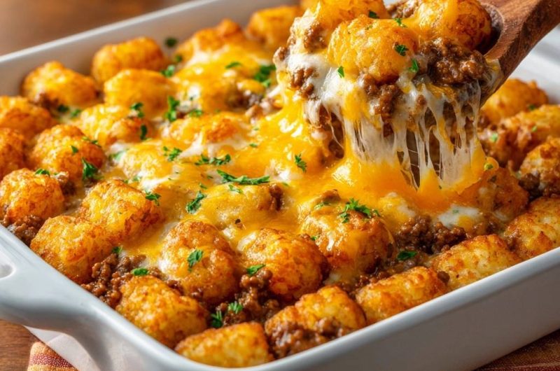 Kartoffelnugget-Hack-Auflauf