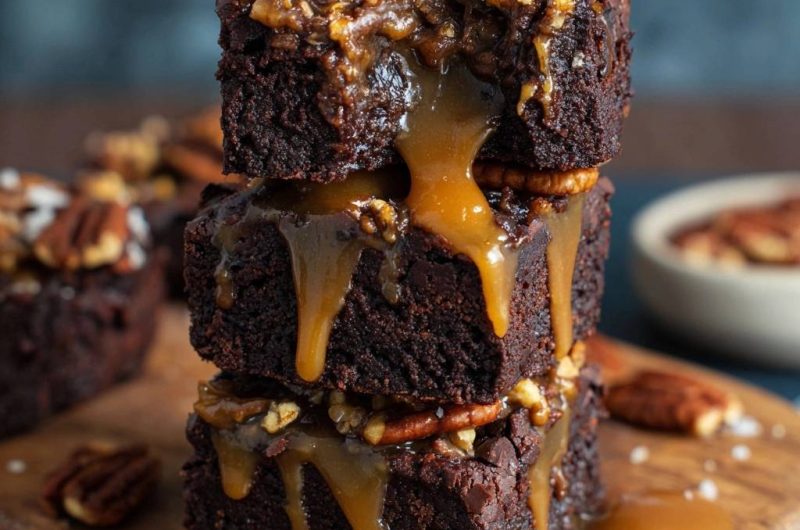 Pekannuss-Karamell-Brownies