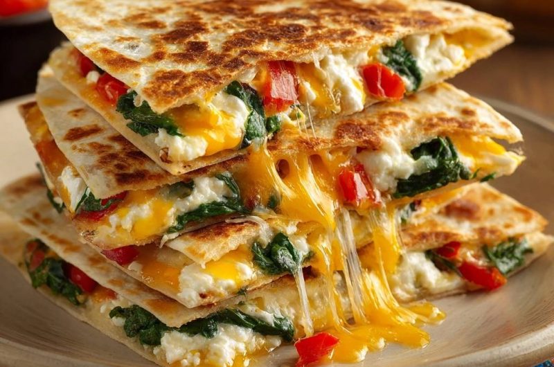 Spinat-Feta-Quesadillas