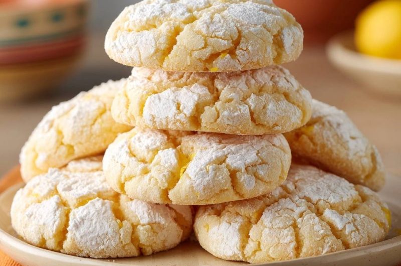 Zitronen-Crinkle-Kekse
