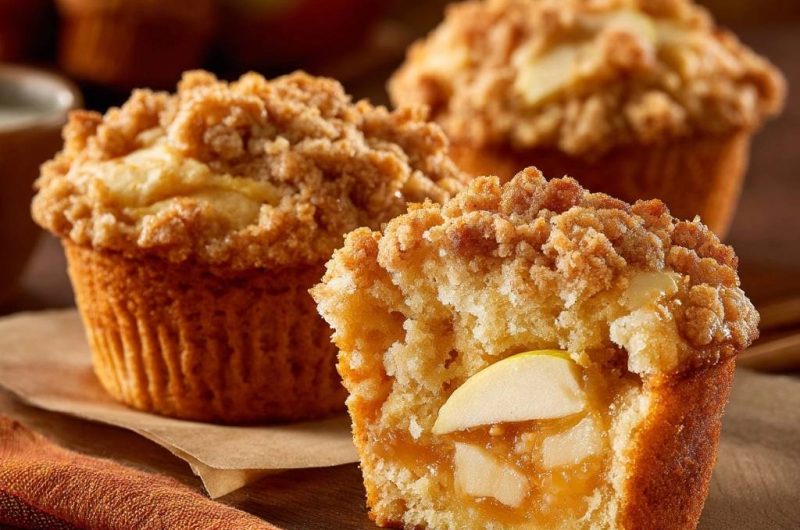 Apfel-Streusel-Muffins (Nie wieder versinkende Streusel!)