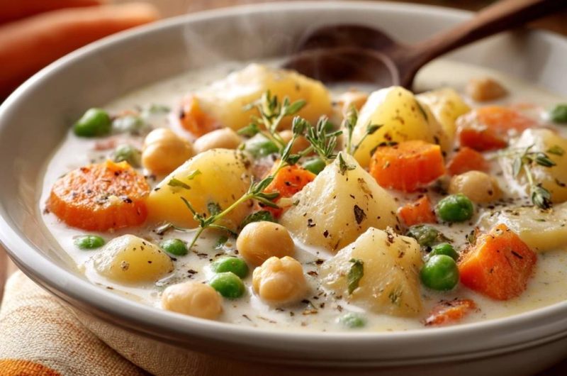Cremige Kartoffel-Kichererbsen-Suppe