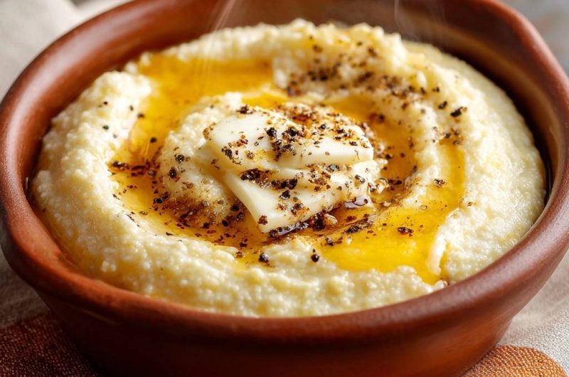 Cremige Polenta mit Honig-Butter-Topping