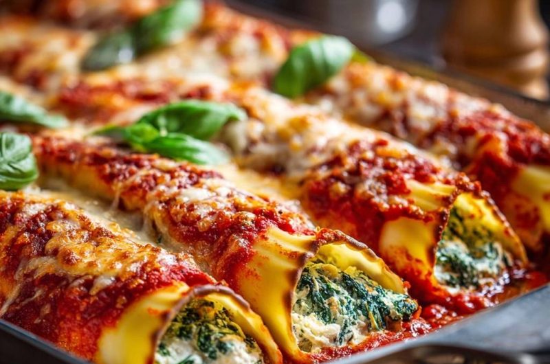 Cremige Spinat-Ricotta-Cannelloni